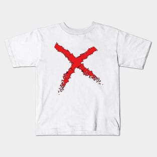 An X painted with red paint Kids T-Shirt